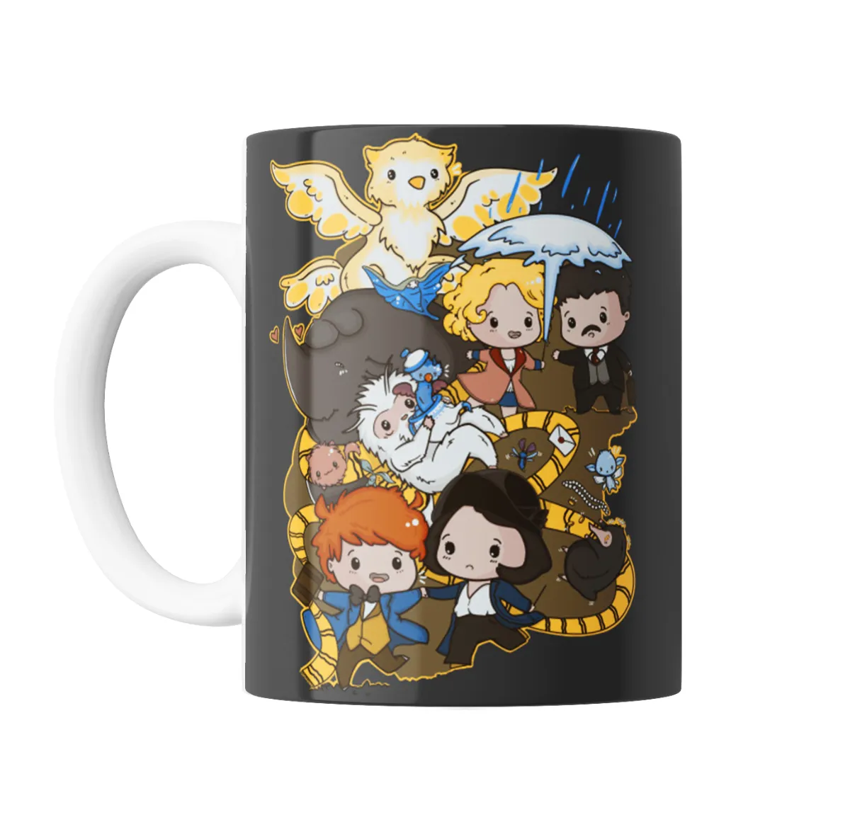 Taza de Cerámica Animales Fantásticos Chibi Newt Tina Queenie Kowalski - vista 2