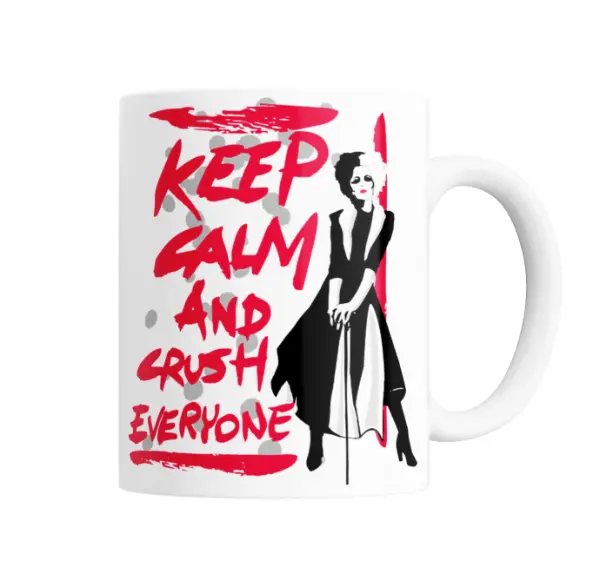 Taza de Cerámica Cruella Keep Calm and Crush Everyone