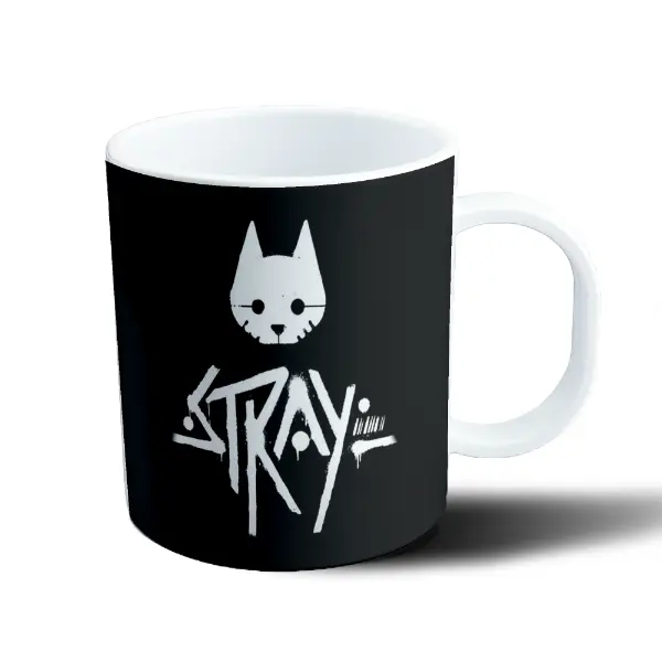 Taza de Plástico Stray Gato Logo