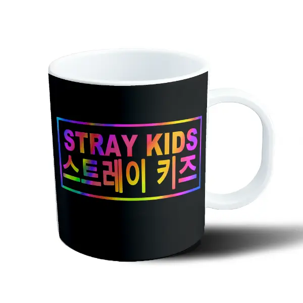 Taza de Plástico Stray Kids Logo Arcoíris