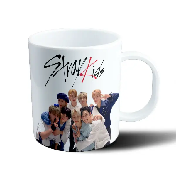 Taza de Plástico Stray Kids Grupo Foto Logo