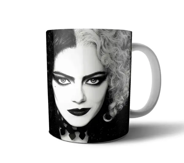 Taza de Cerámica Cruella Blanco y Negro Mirada