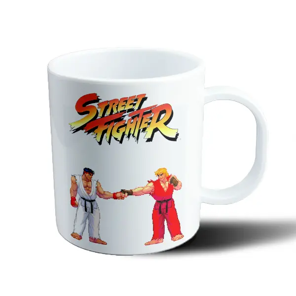 Taza de Plástico Street Fighter Ryu y Ken