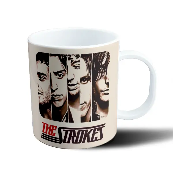 Taza de Plástico The Strokes Retrato en Bandas