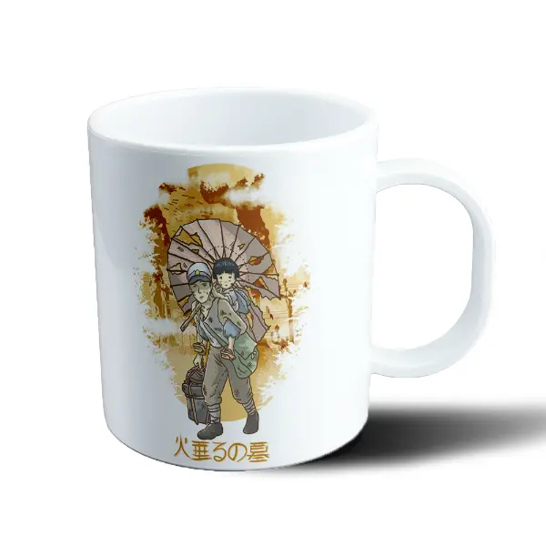 Taza de Plástico Studio Ghibli La Tumba de las Luciérnagas Seita y Setsuko