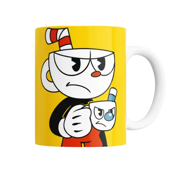 Taza de Cerámica Cuphead Cuphead y Mugman