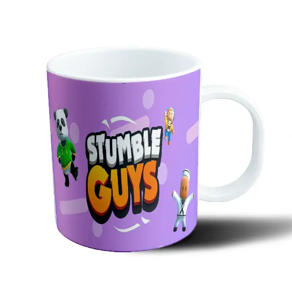 Taza de Plástico Stumble Guys Personajes Morado