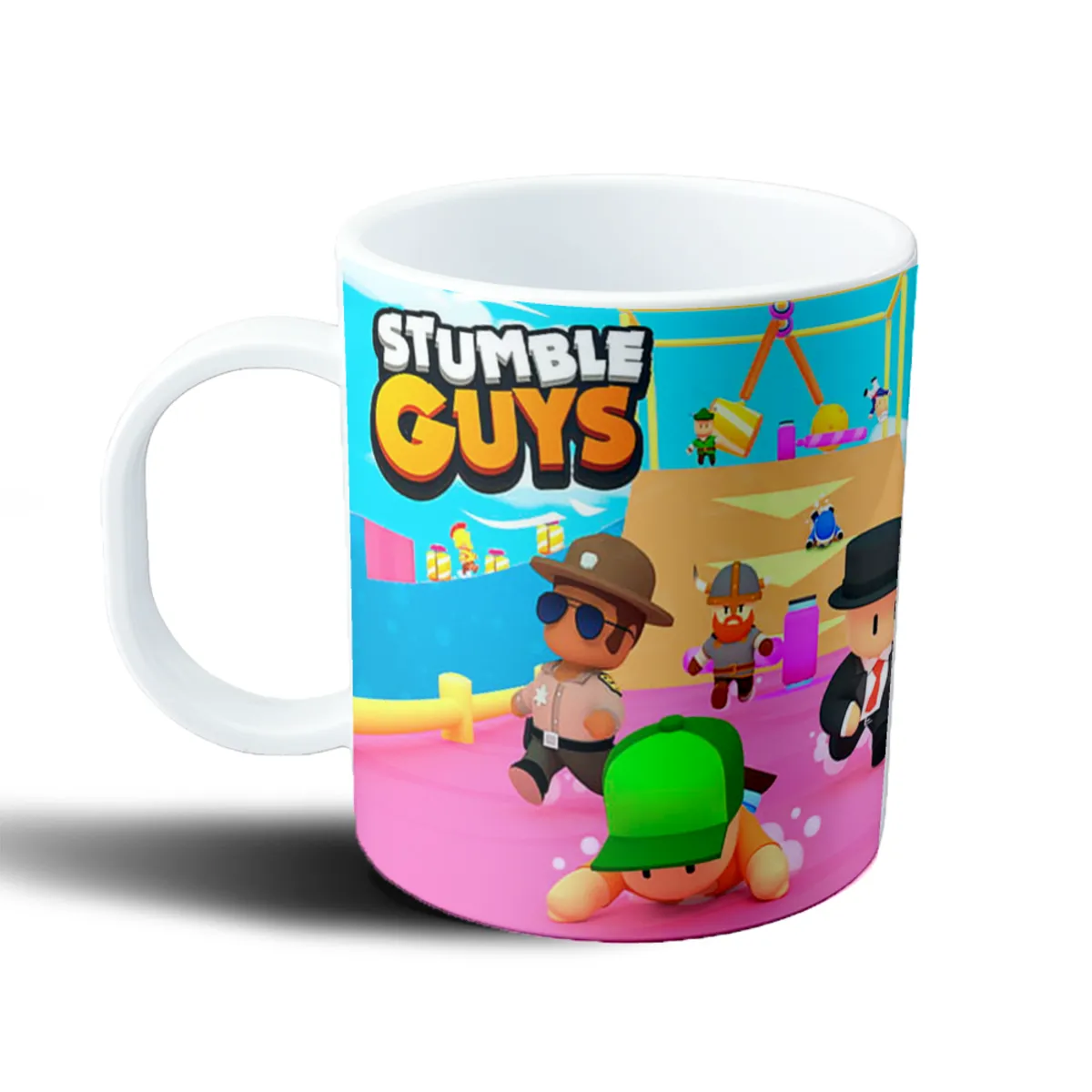 Taza de Plástico Stumble Guys Personajes en Batalla - vista 2