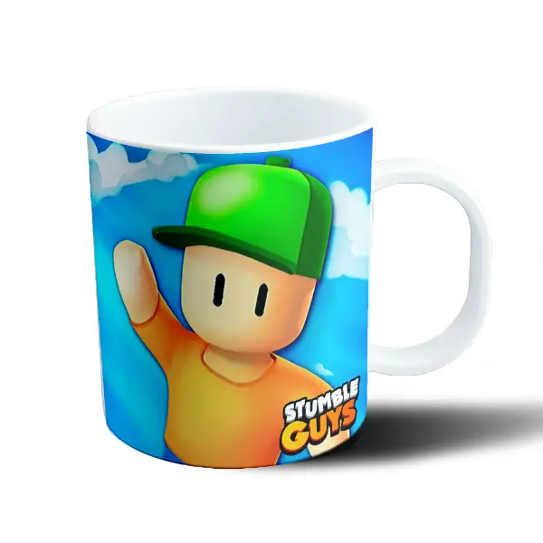 Taza de Plástico Stumble Guys Personaje con Gorra Verde