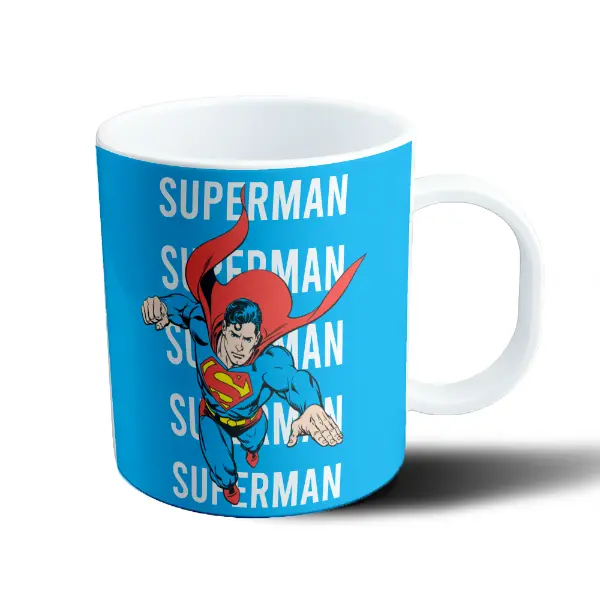 Taza de Plástico Superman Volando Repetido