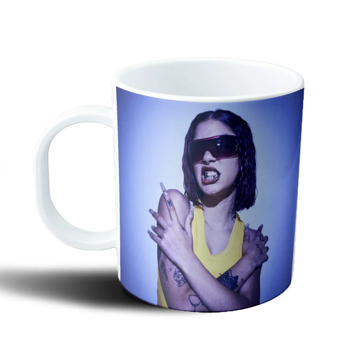 Taza de Plástico Taichu Retrato Lentes y Colmillos - vista 2