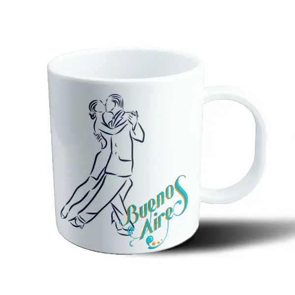 Taza de Plástico Tango Buenos Aires Pareja Bailando