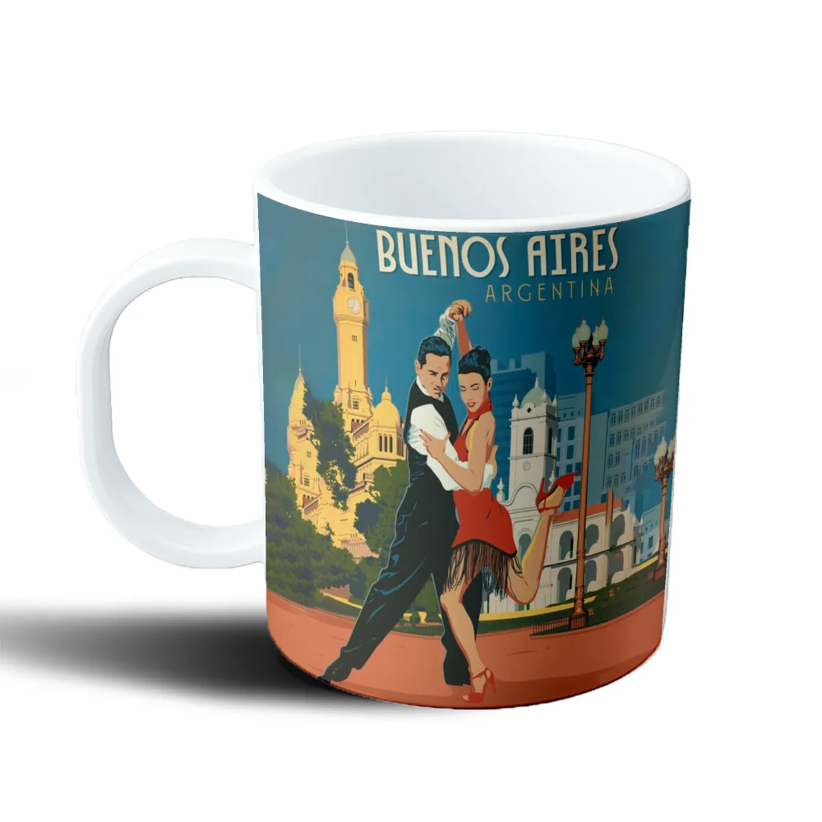 Taza de Plástico Buenos Aires Argentina Tango Vintage - vista 2