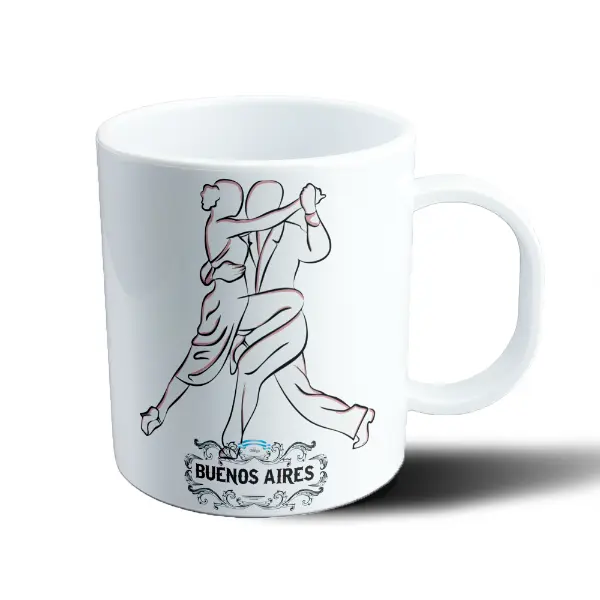 Taza de Plástico Tango Buenos Aires Pareja Bailando