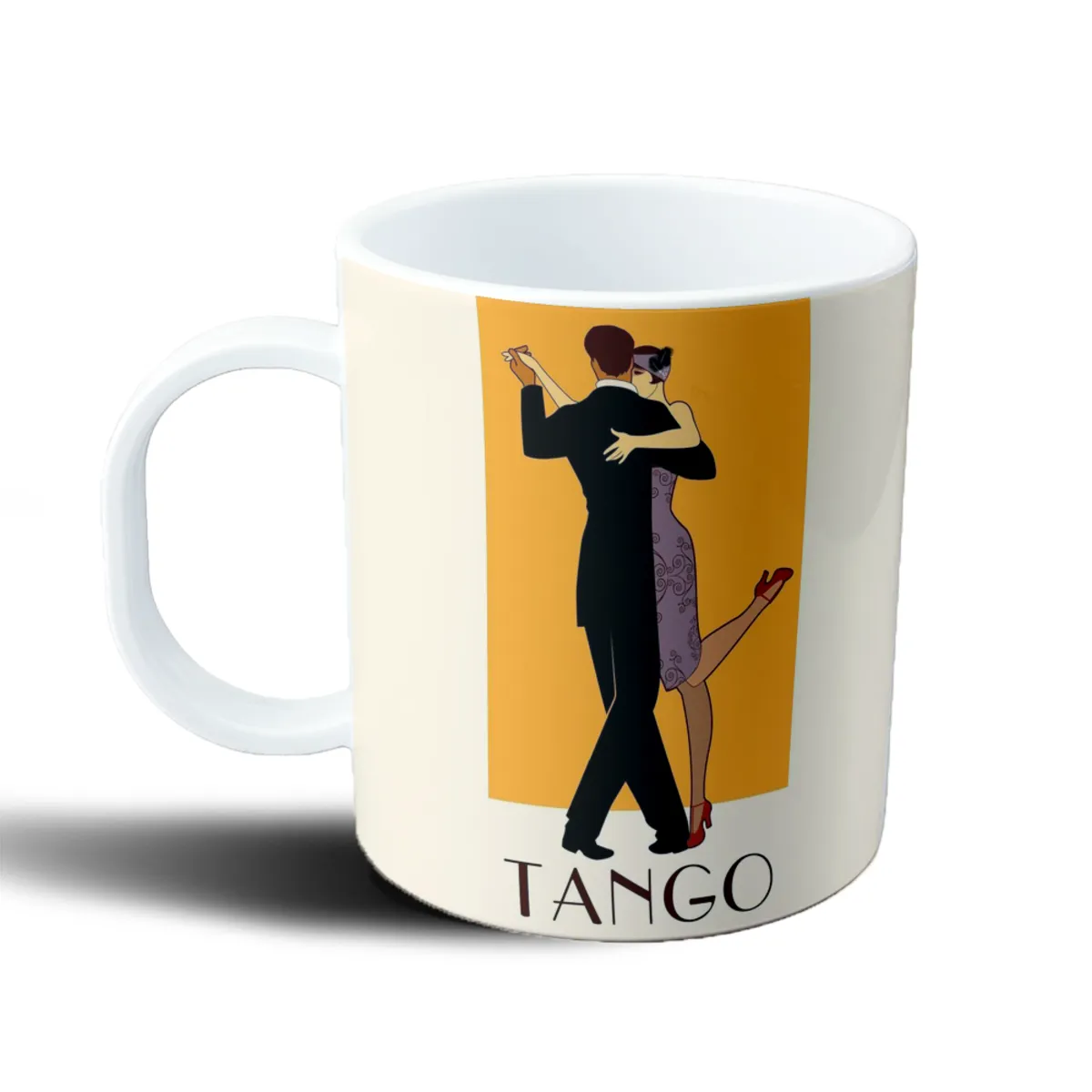 Taza de Plástico Tango Pareja Bailando Art Deco - vista 2