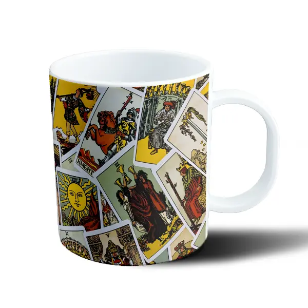 Taza de Plástico Cartas de Tarot El Mago y Arcanos
