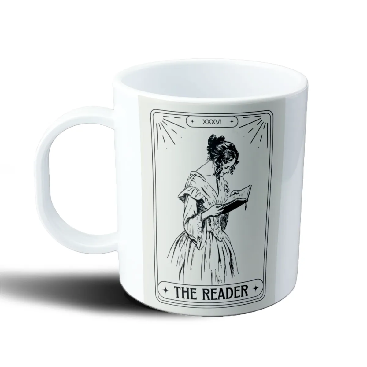 Taza de Plástico Tarot The Reader Mujer Leyendo - vista 2