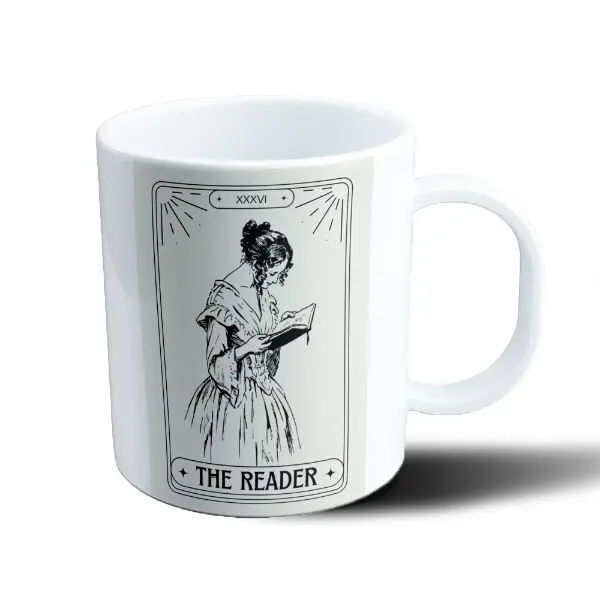 Taza de Plástico Tarot The Reader Mujer Leyendo