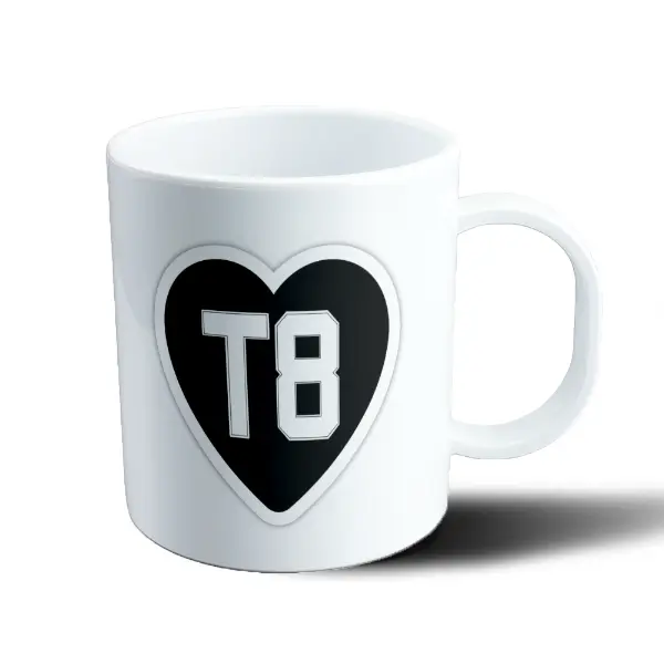 Taza de Plástico Tate McRae Corazón T8