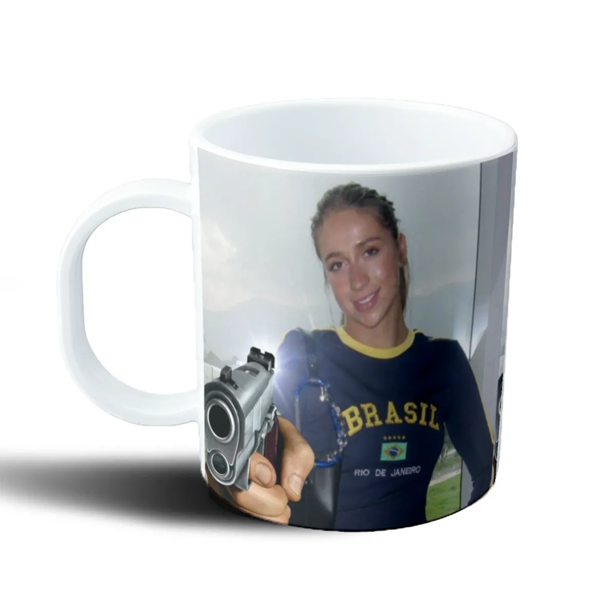 Taza de Plástico Tate McRae Brasil Rio de Janeiro Pistola - vista 2