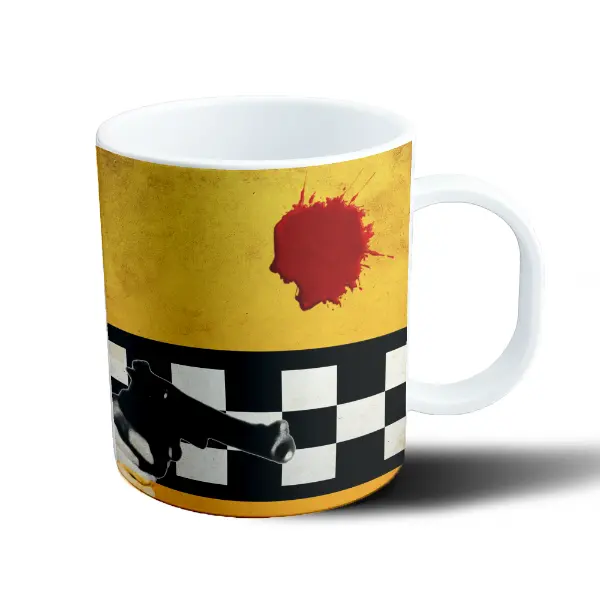 Taza de Plástico Taxi Driver Retrato Dorado