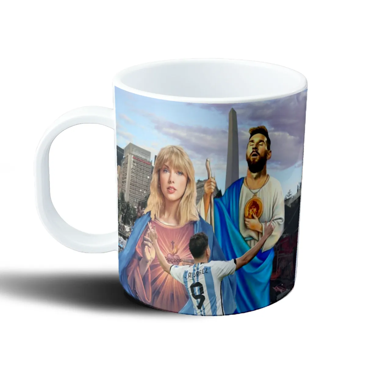 Taza de Plástico Taylor Swift Messi Virgen Argentina Obelisco - vista 2
