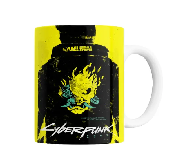 Taza de Cerámica Cyberpunk 2077 Samurai Johnny Silverhand