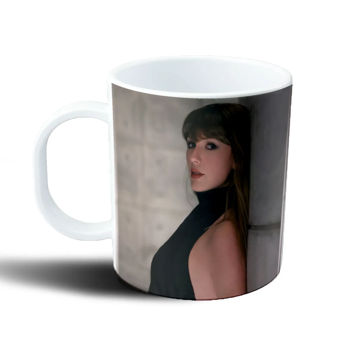 Taza de Plástico Taylor Swift Retrato Cuello Alto Negro - vista 2