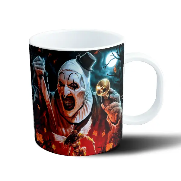 Taza de Plástico Terrifier Art the Clown y Ángel Guerrero