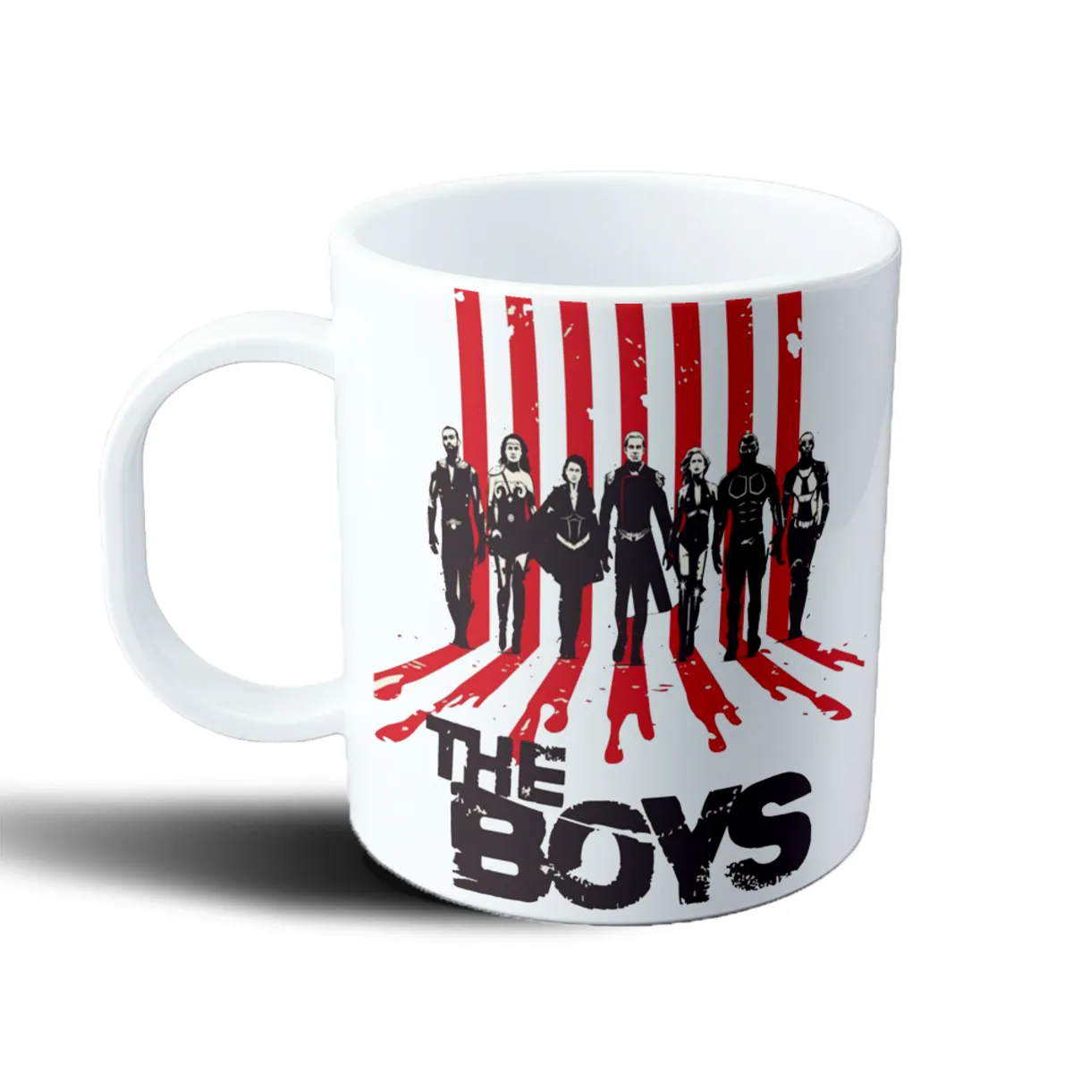 Taza de Plástico The Boys Equipo Completo Siluetas Rojas - vista 2