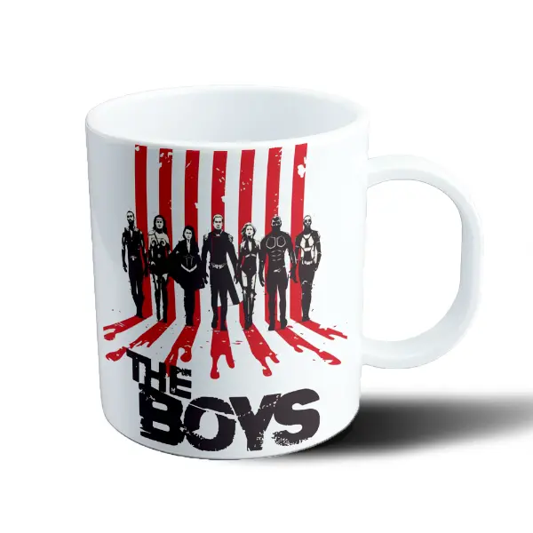 Taza de Plástico The Boys Equipo Completo Siluetas Rojas