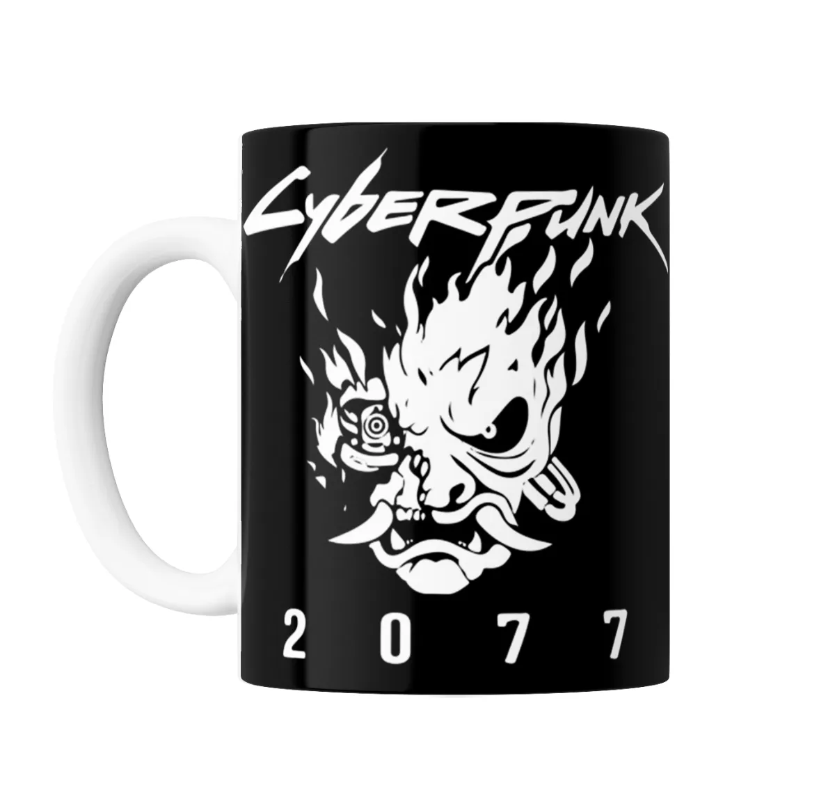 Taza de Cerámica Cyberpunk 2077 Logo Samurai - vista 2