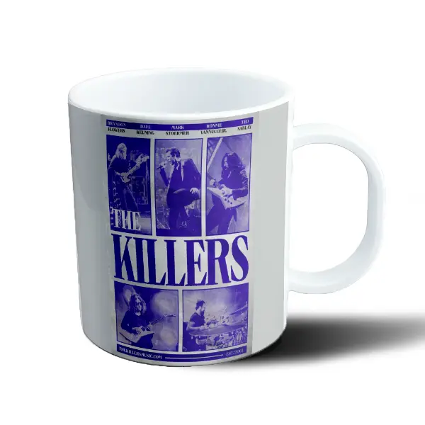 Taza de Plástico The Killers Banda Poster Retro Integrantes