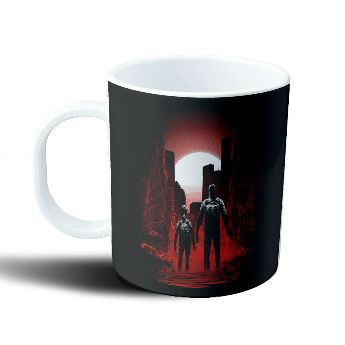 Taza de Plástico The Last Of Us Joel y Ellie Ciudad en Ruinas - vista 2
