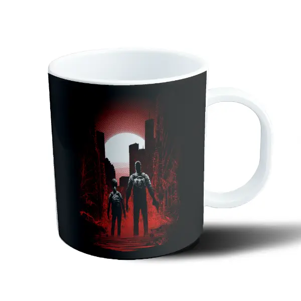 Taza de Plástico The Last Of Us Joel y Ellie Ciudad en Ruinas