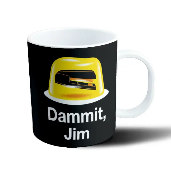 Taza de Plástico The Office Gelatina con Engrapadora Dammit Jim
