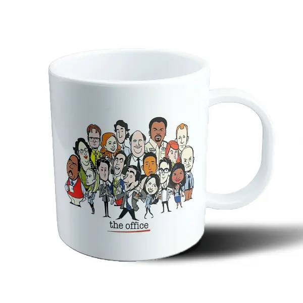 Taza de Plástico The Office Personajes Caricatura