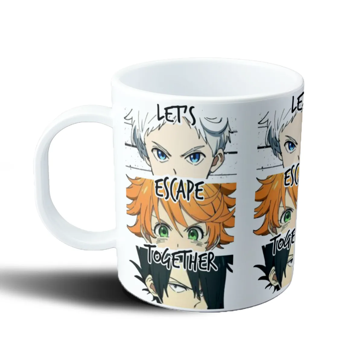 Taza de Plástico The Promised Neverland Norman Emma Ray Let's Escape Together - vista 2