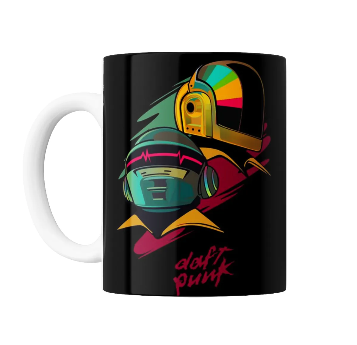 Taza de Cerámica Daft Punk Cascos Colores - vista 2