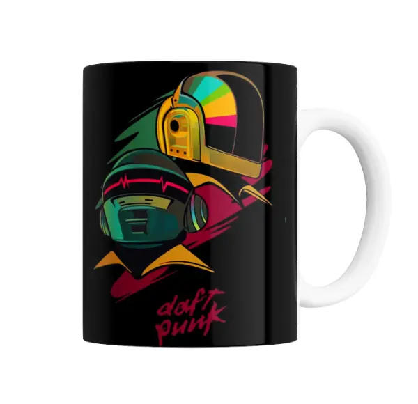 Taza de Cerámica Daft Punk Cascos Colores