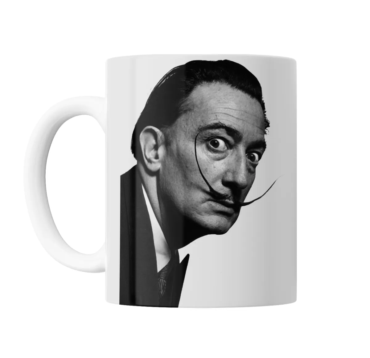 Taza de Cerámica Dali Retrato Blanco y Negro - vista 2