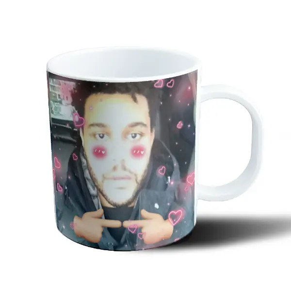 Taza de Plástico The Weeknd Meme Corazones