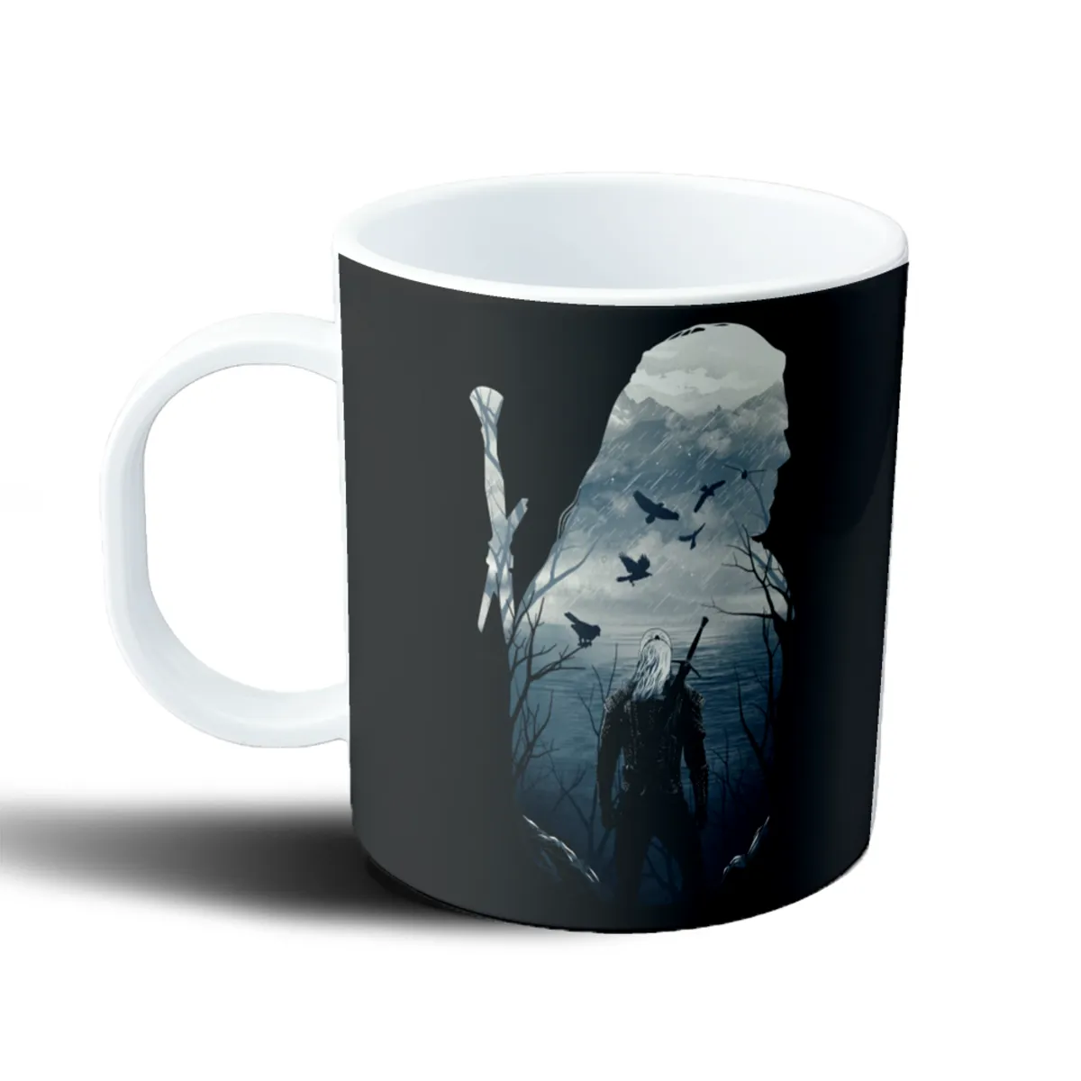 Taza de Plástico The Witcher Geralt con Cuervos - vista 2