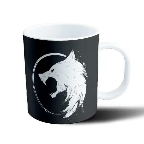 Taza de Plástico The Witcher Lobo Gráfico
