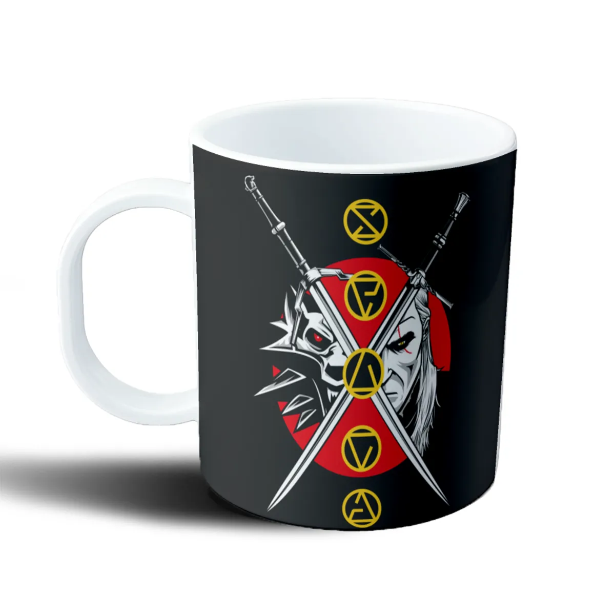 Taza de Plástico The Witcher Geralt de Rivia Lobo y Espadas - vista 2