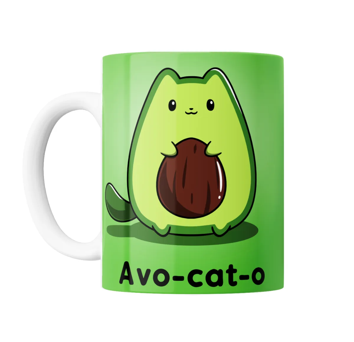 Taza de Cerámica Avo-cat-o Gato Aguacate - vista 2