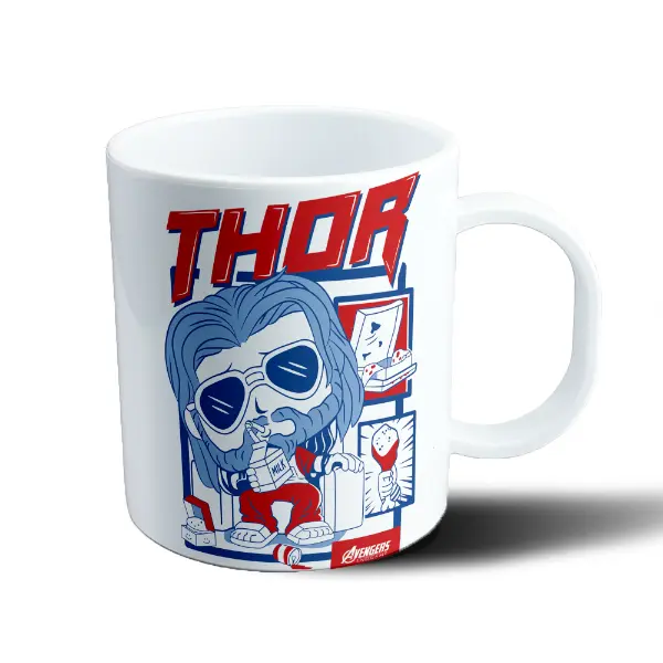 Taza de Plástico Thor Avengers Endgame Chibi Leche y Pollo