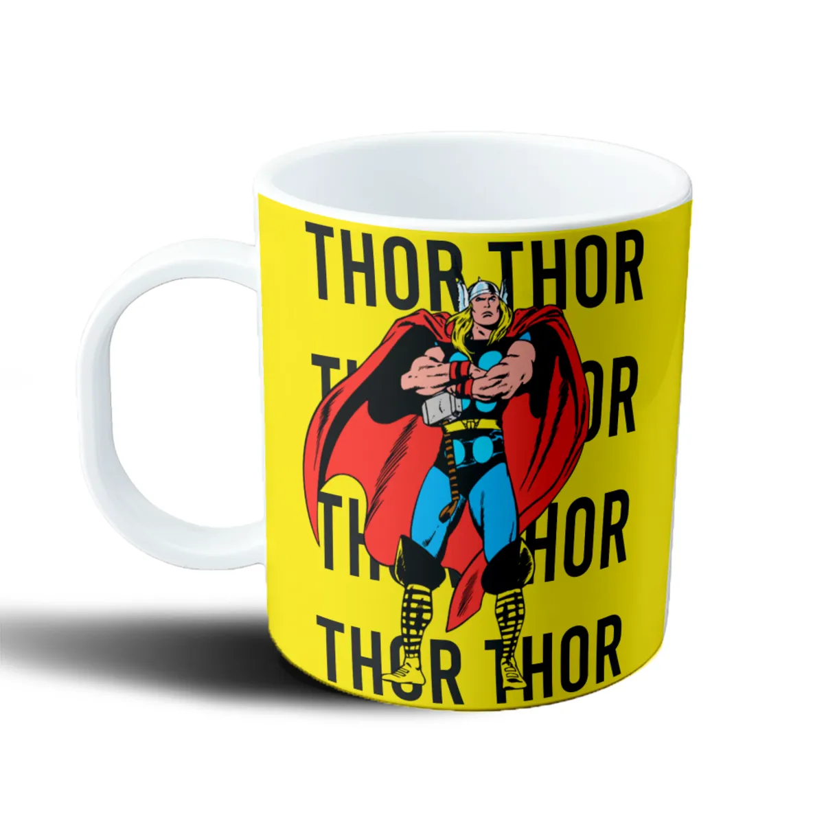 Taza de Plástico Thor Marvel Clásico Cómic Amarillo - vista 2