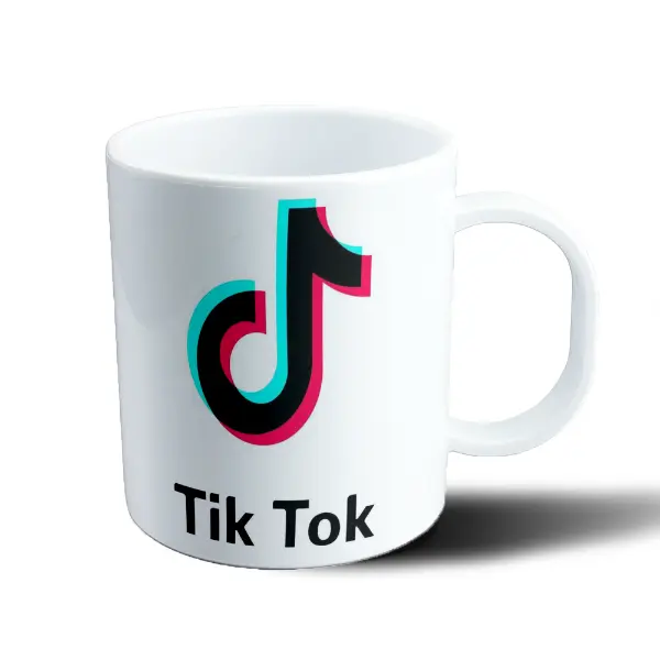 Taza de Plástico Tik Tok Logo