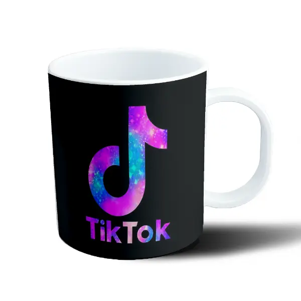 Taza de Plástico Tik Tok Logo Galaxia